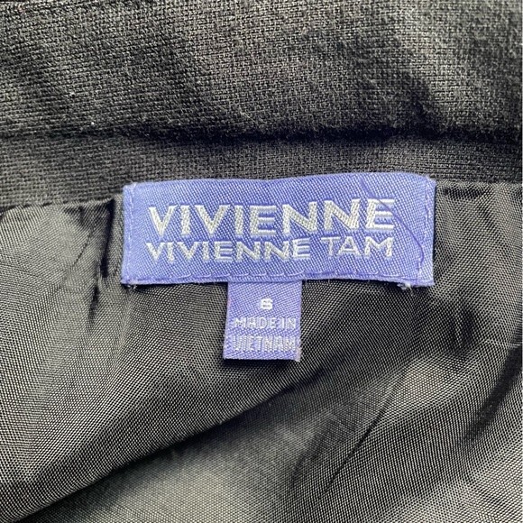 Vivienne Tam Skirt Mod Black Kelly Green Color-block Ponte Knit Mini Size 6 - Picture 6 of 9